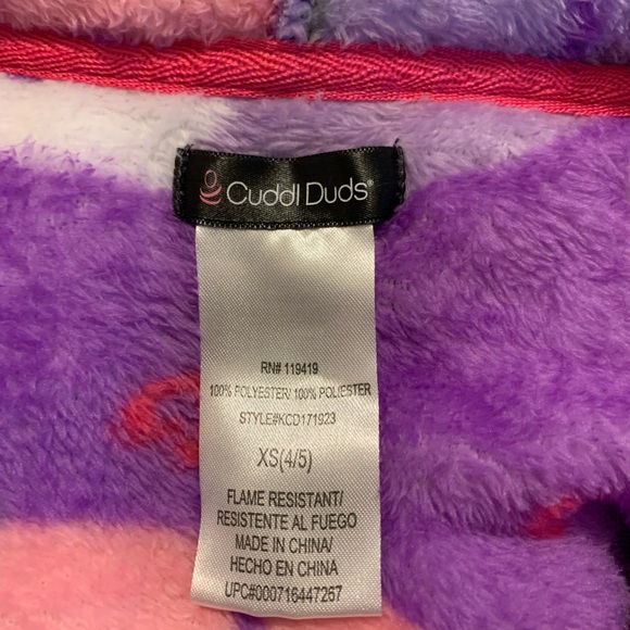 Cuddl Duds Kids Fox Robe size XS 4/5 - Picture 2 of 4